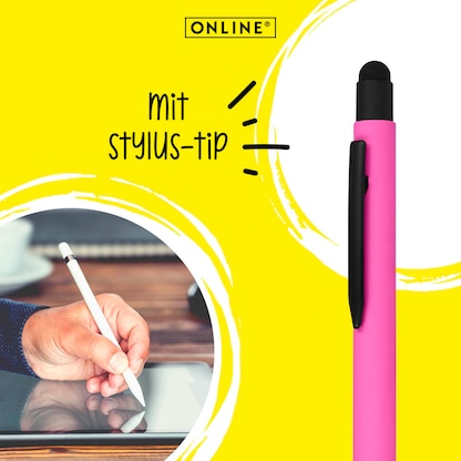 Artikelbild 4 für ONLINE® Kugelschreiber ALU Stylus pink, Schreibfarbe: blau, 1 St., Artikelnummer 617169
