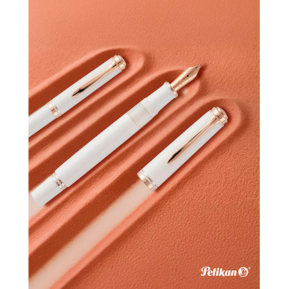 Artikelbild 11 für Pelikan Souverän M600 Kolbenfüller weiß/rose-gold F (fein), Artikelnummer 688749