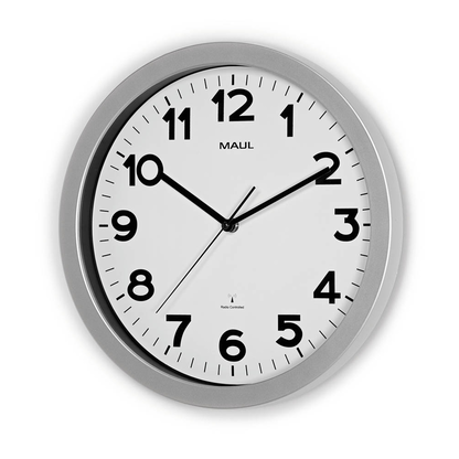 Artikelbild 2 für MAUL Funkwanduhr MAULstep weiß silber Kunststoff, Ø 35,0 cm, Artikelnummer 139424