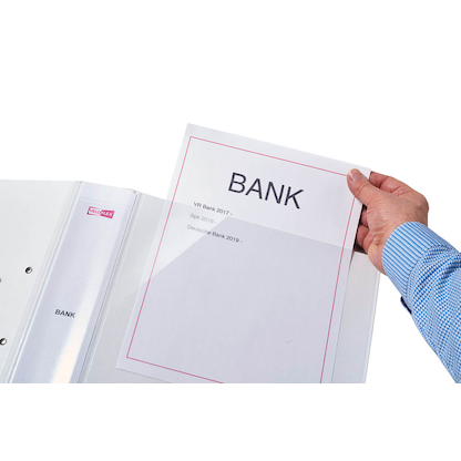 Artikelbild 6 für VELOFLEX VELODUR® Präsentationsringbücher 2-Ringe weiß 2,0 cm DIN A4, 10 St., Artikelnummer 599449