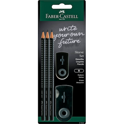 Artikelbild 7 für FABER-CASTELL GRIP 2001 Bleistift-Set B schwarz, 1 Set, Artikelnummer 370431