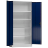 Artikelbild 1 für ClassiX Metallschrank X-530341 enzianblau, lichtgrau 92,0 x 42,0 x 194,5 cm, aufgebaut, Artikelnummer 184469