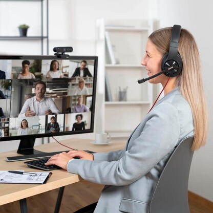 Artikelbild 2 für hama HS-USB400 V2 USB-Headset schwarz, Artikelnummer 391621