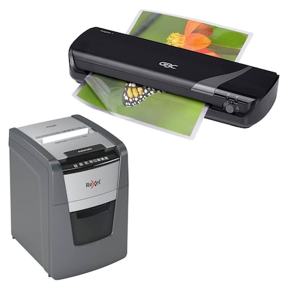 Artikelbild 15 für Rexel Optimum AutoFeed+ 90X Aktenvernichter-Set P-4, 4 x 28 mm, bis 90 Blatt, schwarz, Artikelnummer 647119