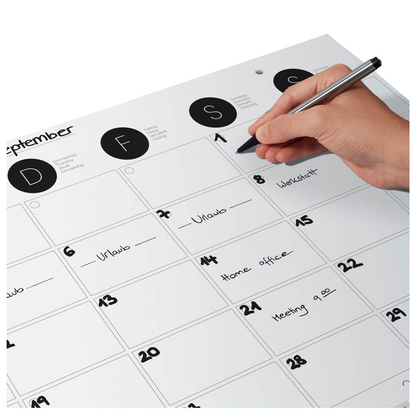 Artikelbild 3 für SIGEL Schreibtischunterlage MONATSPLANER 2020/2021/2022 schwarz/weiß Papier 59,5 x 41,0 cm, 12 Blatt, Artikelnummer 481119