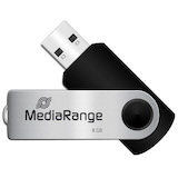 Artikelbild 1 für MediaRange USB-Stick schwarz, silber 8 GB, Artikelnummer 435661