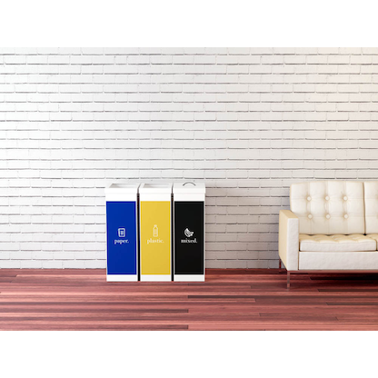 Artikelbild 3 für PAPERFLOW Mülleimer 60,0 l weiß, hellblau, Artikelnummer 302473