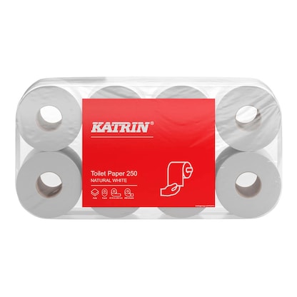 Artikelbild 2 für KATRIN Toilettenpapier 250 2-lagig Recyclingpapier, 64 Rollen, Artikelnummer 190197