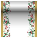 Artikelbild 1 für PAPSTAR Tischläufer Mistletoe and Pinecone 37231 mehrfarbig 40,0 cm x 24,0 m, Artikelnummer 556153