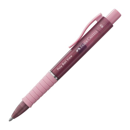 Artikelbild 2 für FABER-CASTELL Kugelschreiber Poly Ball View rose/transparent, Schreibfarbe: blau, 1 St., Artikelnummer 749624