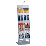 Artikelbild 1 für Kerkmann Prospektständer tec-art breit silber DIN A4, 1/3 DIN A4 ohne Fächer Fächer, Artikelnummer 958017