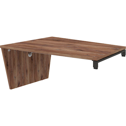 Artikelbild 10 für röhr quantum Schreibtisch eiche Trapezform, Wangen-Gestell grau 176,3/180,0 x 80,0/100,0 cm, Artikelnummer 722601