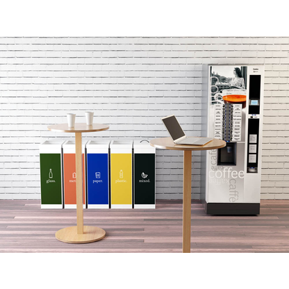 Artikelbild 6 für PAPERFLOW Mülleimer 60,0 l weiß, hellblau, Artikelnummer 302473