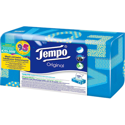 Artikelbild 2 für Tempo Taschentücherbox Original 4-lagig weiß, 100 Tücher, Artikelnummer 528747