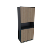 Artikelbild 1 für fm Regalschrank Sidney, 4260429769582 lavagrau, eiche natur 80,0 cm 44,2 cm, Artikelnummer 413817