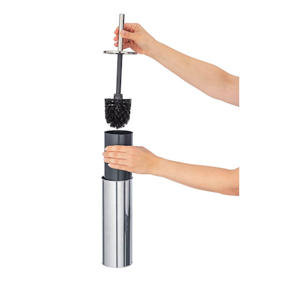 Artikelbild 6 für WENKO WC-Garnitur Basic silber Metall, Artikelnummer 815421