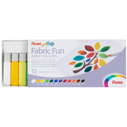 Artikelbild für Pentel Arts FFPC1-12 Stoffmalfarbe farbsortiert 12 x 6,0 ml, Artikelnummer 861052