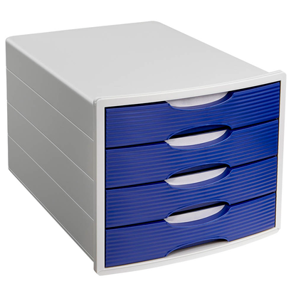 Artikelbild 2 für office discount Schubladenbox blau 1001-DO-14, DIN A4 mit 4 Schubladen, Artikelnummer 837387