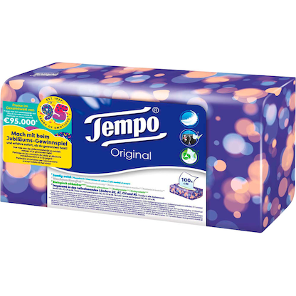 Artikelbild 6 für Tempo Taschentücherbox Original 4-lagig weiß, 100 Tücher, Artikelnummer 528747