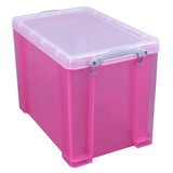 Artikelbild 1 für Really Useful Box Aufbewahrungsbox 19,0 l transparent, pink 39,5 x 25,5 x 29,0 cm, Artikelnummer 305449