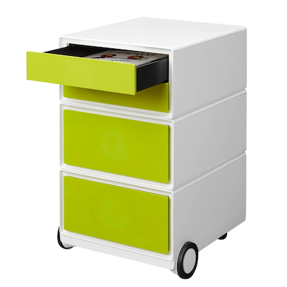 Artikelbild 2 für PAPERFLOW easyBox Rollcontainer weiß, grün 4 Auszüge 39,0 x 43,6 x 64,2 cm, Artikelnummer 170807