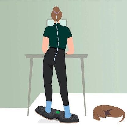 Artikelbild 6 für AKTION: LEITZ Ergo Active Balance-Board dunkelgrau 31,6 x 54,0 x 6,9 cm + GRATIS 2x LEITZ Notizbuch DIN A6 kariert, Artikelnummer 718678