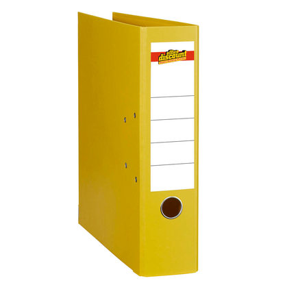 Artikelbild 2 für office discount Ordner gelb Kunststoff 8,0 cm DIN A4, Artikelnummer 501528