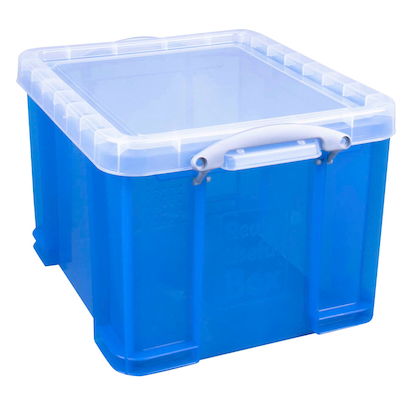 Artikelbild 12 für Really Useful Box Aufbewahrungsbox 35,0 l transparent, blau 48,0 x 39,0 x 31,0 cm, Artikelnummer 305495