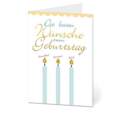 Artikelbild für LUMA Geburtstagskarte Kerzen DIN B6, Artikelnummer 403301