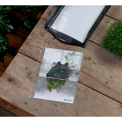 Artikelbild 7 für AKTION: 25 LEITZ Prospekthüllen Recycle 4791 DIN A4 transparent genarbt 0,10 mm mit Prämie nach Registrierung, Artikelnummer 118616