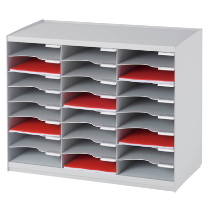 Artikelbild für PAPERFLOW Sortierstation lichtgrau mit 24 Fächer, Artikelnummer 484659