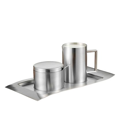 Artikelbild 1 für Esmeyer Milch- und Zucker-Set WAVE silber, Artikelnummer 227223