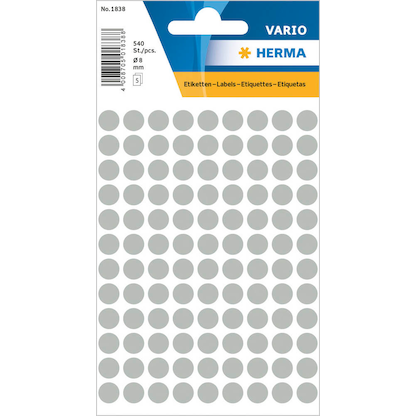 Artikelbild 23 für HERMA Klebepunkte 1838 grau Ø 8,0 mm, 10x 540 St., Artikelnummer 901722