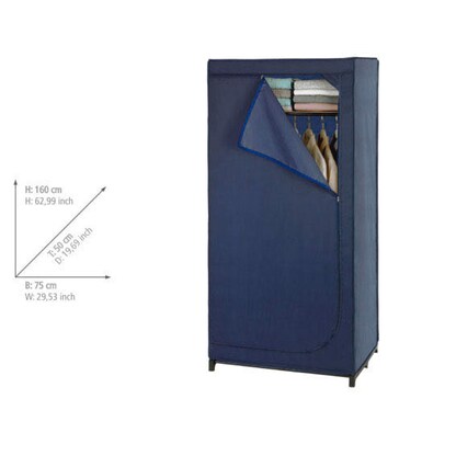Artikelbild 2 für WENKO Stoffschrank Business, 64530100 blau 75,0 x 50,0 x 160,0 cm, 1 St., Artikelnummer 664902