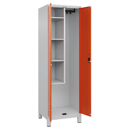 Artikelbild für CP Putzmittelschrank Classic Plus 080110-00 S10036 lichtgrau, reinorange 60,0 x 50,0 x 195,0 cm, aufgebaut, Artikelnummer 175663