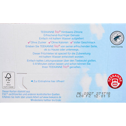 Artikelbild 8 für TEEKANNE frio Himbeere Zitrone Tee 18 Portionen, Artikelnummer 108702