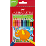 Artikelbild 1 für FABER-CASTELL Jumbo Buntstifte farbsortiert, 12 St., Artikelnummer 602427