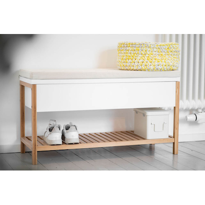 Artikelbild 2 für WENKO Schuhbank Finja 50719800 braun Holz 90,0 cm, Artikelnummer 816803