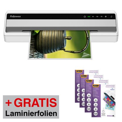 Artikelbild 20 für AKTION: Fellowes Saturn A3 Laminiergerät bis DIN A3 + GRATIS 100 Laminierfolien, DIN A4, 80 micron, glänzend, Artikelnummer 935650