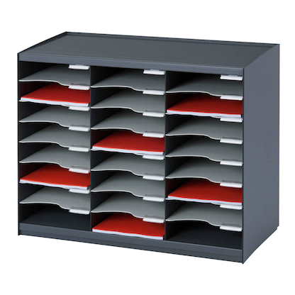 Artikelbild 18 für PAPERFLOW Sortierstation anthrazit mit 24 Fächer, Artikelnummer 484642