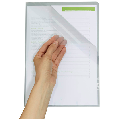 Artikelbild 11 für AKTION: 10 LEITZ Sichthüllen 4100 Premium DIN A4 glasklar glatt 0,15 mm mit Prämie nach Registrierung, Artikelnummer 386312