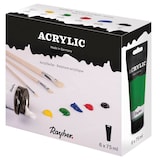 Artikelbild 1 für Rayher Acrylic-Set Acrylfarben farbsortiert 6 x 75,0 ml, Artikelnummer 129803