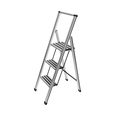 Artikelbild 2 für WENKO Klapptritt silber 3 Stufen, H: 119,0 cm, Artikelnummer 531357