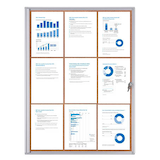 Artikelbild 1 für Showdown® Displays Schaukasten Economy XS Kork silber 9x DIN A4, Artikelnummer 361949
