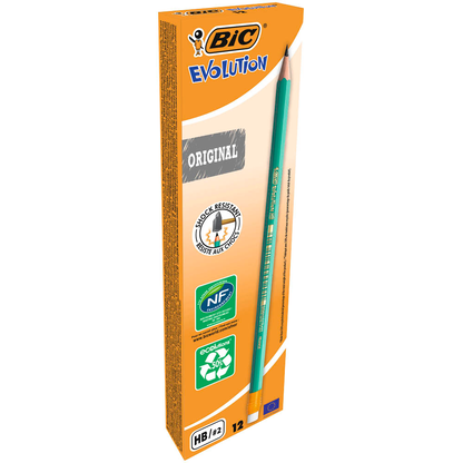 Artikelbild 2 für BIC ECOlutions EVOLUTION 655 Bleistifte HB grün mit Radierer, 12 St., Artikelnummer 820858