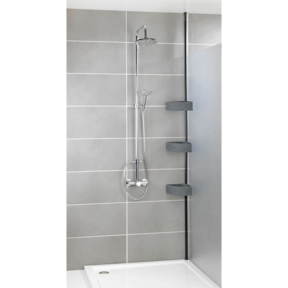 Artikelbild 6 für WENKO Teleskop-Duschregal Villata schwarz 28,0 x 20,5 x 78,0-275,0 cm, Artikelnummer 804231