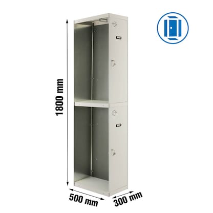 Artikelbild 2 für Simonrack Anbau-Spind SIMONLOCKER DIY grau 8435104936245, 2 Schließfächer 30,0 x 50,0 x 180,0 cm, Artikelnummer 359519