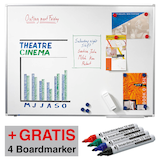 Artikelbild 1 für AKTION: Legamaster Whiteboard PREMIUM PLUS 120,0 x 90,0 cm weiß emaillierter Stahl + GRATIS 4 Boardmarker TZ 100 farbsortiert, Artikelnummer 334433