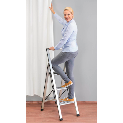 Artikelbild 5 für WENKO Klapptritt silber 3 Stufen, H: 119,0 cm, Artikelnummer 531357