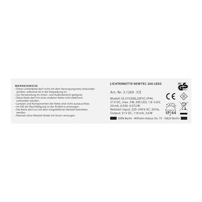 Artikelbild 17 für Idena NewTec 200er LED Lichterkette grün 27,9 m, Artikelnummer 761686